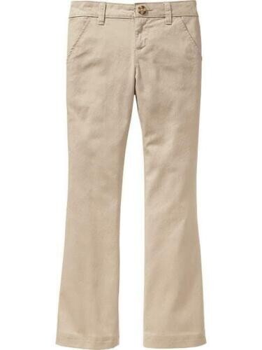 Old Navy Girl Khaki BootCut Uniform Pants sz 10 Adjustable Waist | eBay