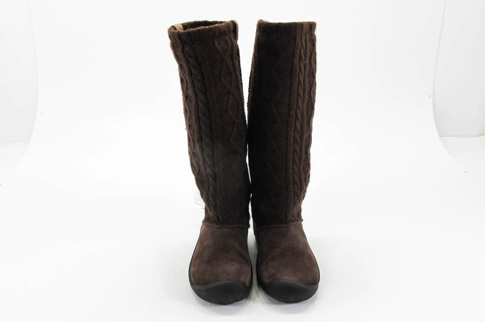 Keen Womens Tall Knit Lined Boots Size 7 Brown Suede Winter Shoes Pre Owned vvq - Image 4 of 4