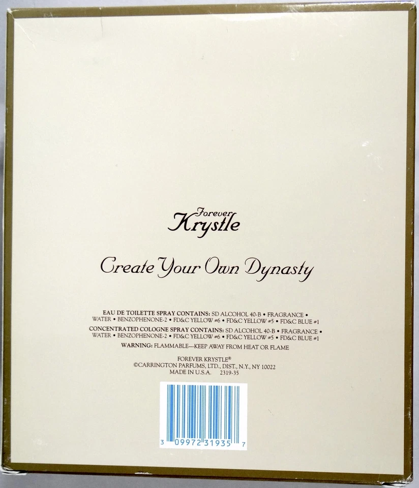 Forever Krystle Perfume Colonia Concentrado y EDT Charles of the Ritz Conjunto Lote Foto 4 de 4