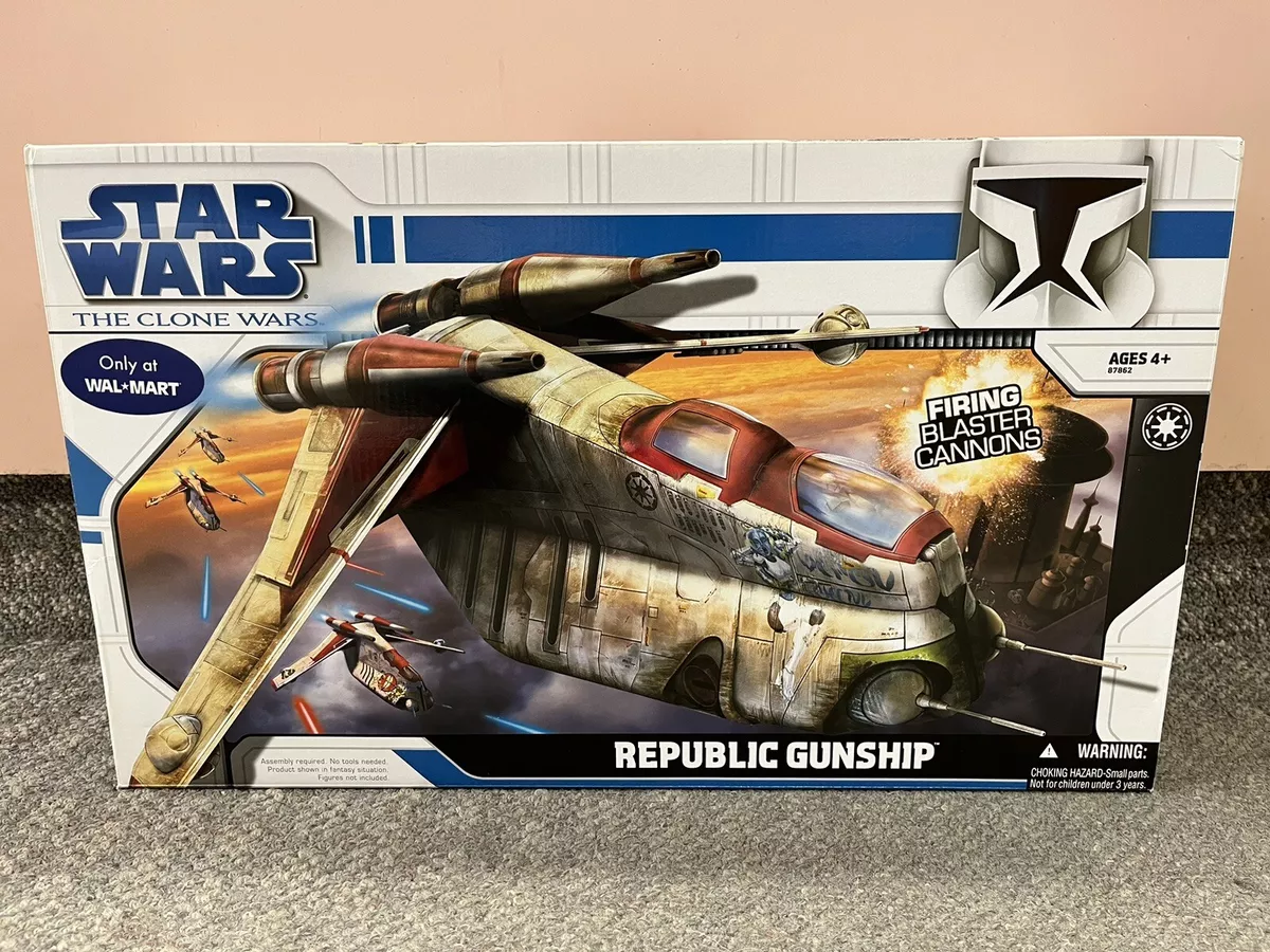 * HASBRO STAR WARS CLONE WARS REPUBLIC GUNSHIP WALMART EXCLUSIVE *ST