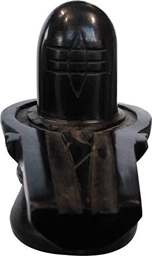 Handmade Stone Shivling Showpiece (Black, 6 Inch) - Picture 3 of 4