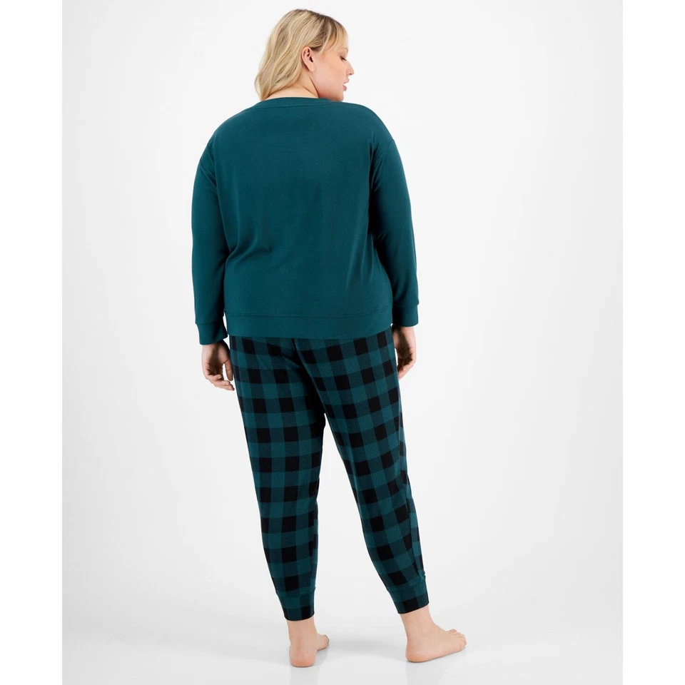 Conjunto de Pijama Jenni Manga Larga Mix It June Bug Buffalo Check Nuevo con Etiquetas Talla Grande 3X Foto 2 de 4