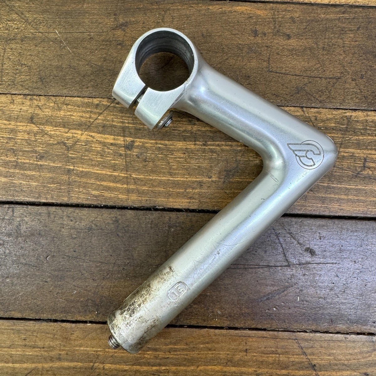 ビンテージ Cinelli チネリ スレッドステム 90mm シルバー 美品 チネリ CINELLI スレッドステム THREAD STEM 90mm/26.4mm/1