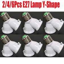2/4/6 Lamp 2in1 E27 Socket Splitter Adapter Light Double Bulb Base Stand Holder