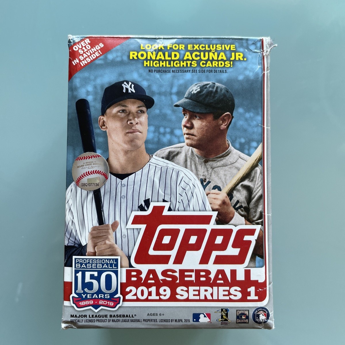 2019 Topps Baseball Series 1 Empty Box Only Featuring Aaron Judge 