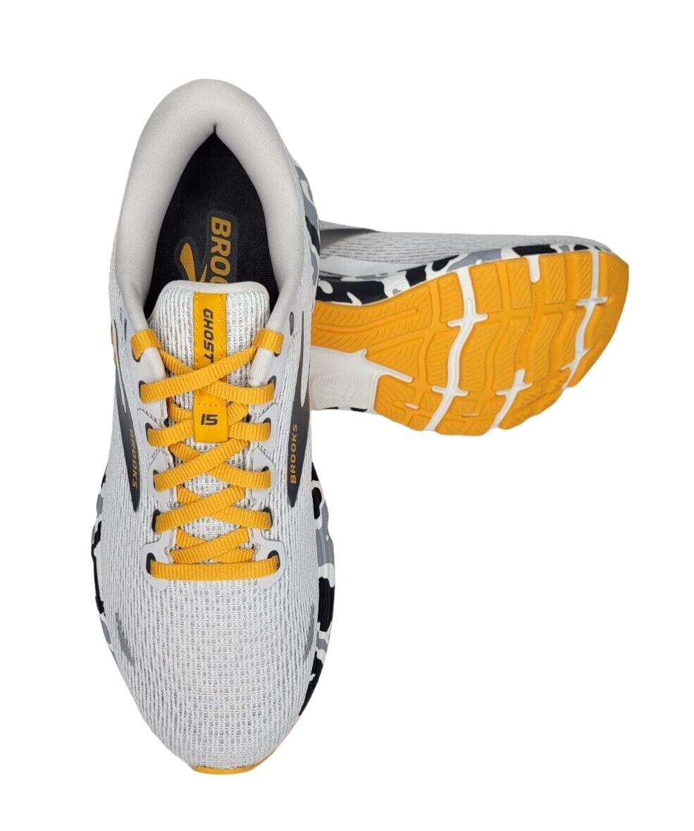 NEW Brooks Ghost 15 Running Shoes Grey/ Sunflower/ Camo Women's Size 7