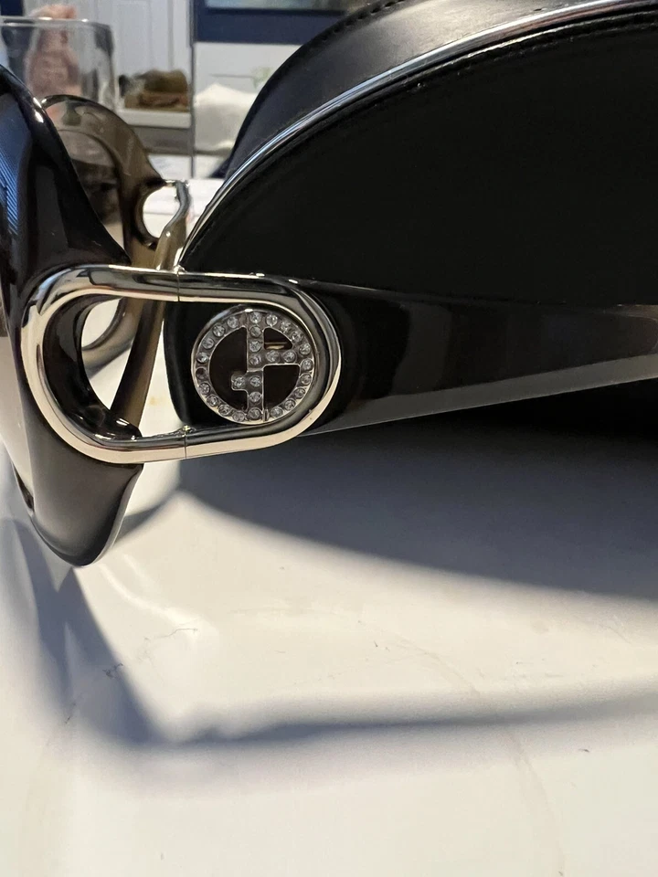 Auténticas gafas de sol vintage Giorgio Armani 653/C pedrería color topo Foto 4 de 4