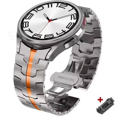 Strap For Samsung Galaxy Watch 7/6/5/4/FE 40 44 43 45 47mm Stainless Steel Band