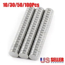 10/30/50/100Pcs Neodymium N52 disc magnets Super Strong Rare Earth 1/4" x 1/8"