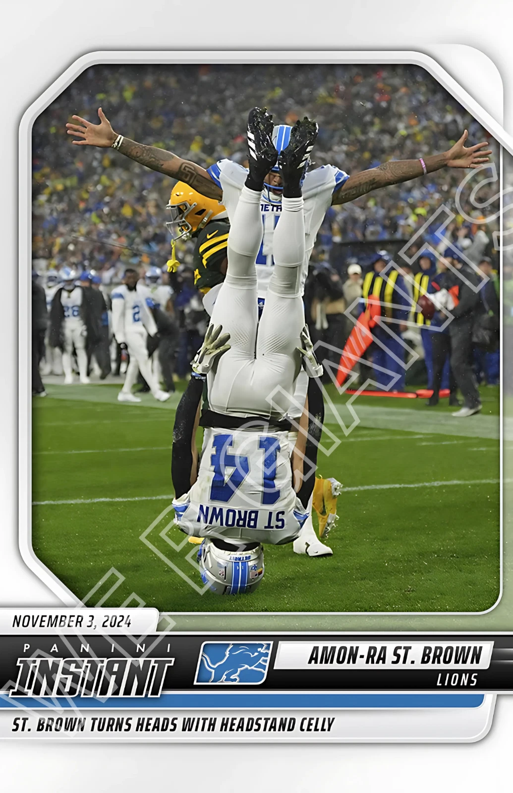 Amon-Ra St Brown Iconic Head Stand 11x17 Art Print