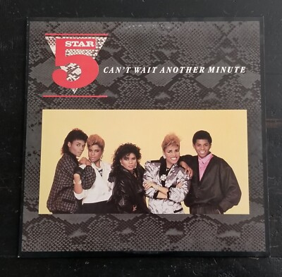 5 STAR ''Can't Wait Another Minute'' 1986 Vinyl Record Near Mint- Condition!