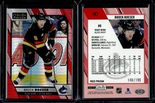 2023-24 O-Pee-Chee Platinum Red Prism Base #167 Brock Boeser /199