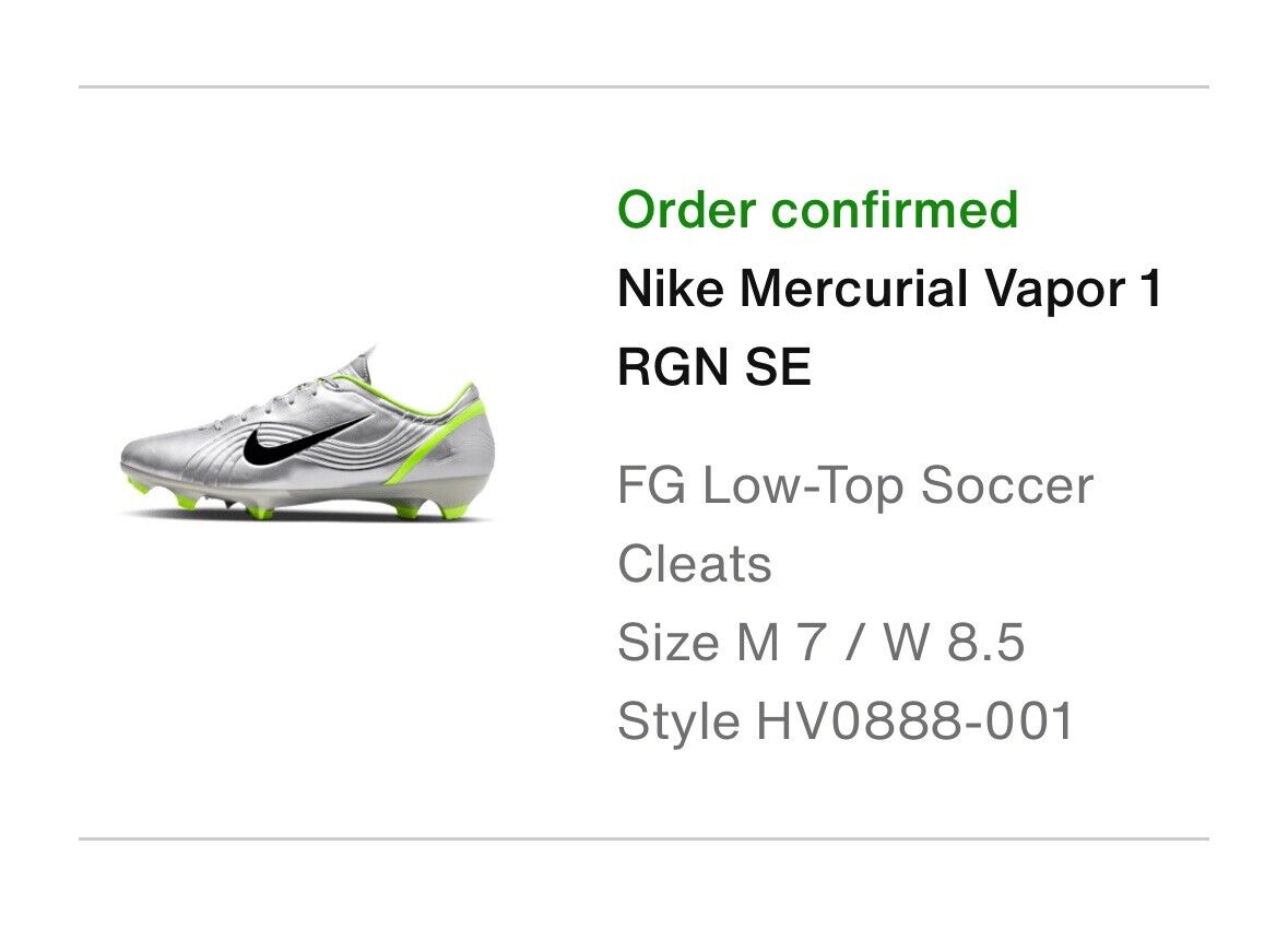 NIKE MERCURIAL VAPOR 1 R9 RGN SE FG Size 7 LIMITED TO 4500 NIKE MERCURIAL VAPOR 1 R9 RGN SE FG Size 7 LIMITED TO 4500