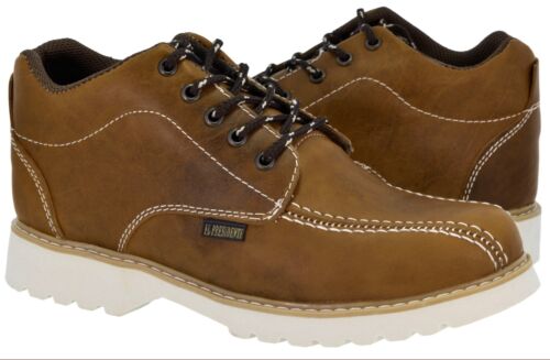 Mens Light Brown Work Shoes Anti Slip Lace Up Soft Toe Bota Trabajo Size 10.5-12 - Picture 2 of 5