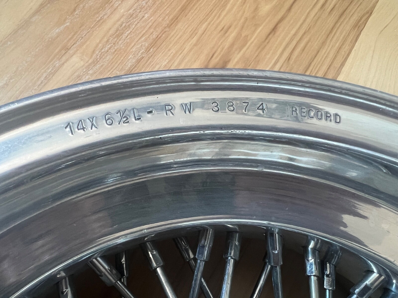 Ruote Borrani Milano RW3874 14x6.5 K Ferrari 330 32RS Wire Wheel GTO GTC GTS rim