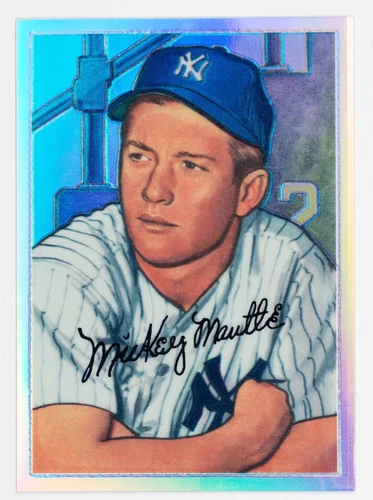 1996 Topps Mickey Mantle Rookie Refractor – 1952 Bowman RC Tribute!