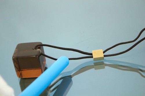 LOUIS VUITTON Logo Brown Hair Band Cube Gold Tone Hairband Good Used - 第 10/16 張圖片