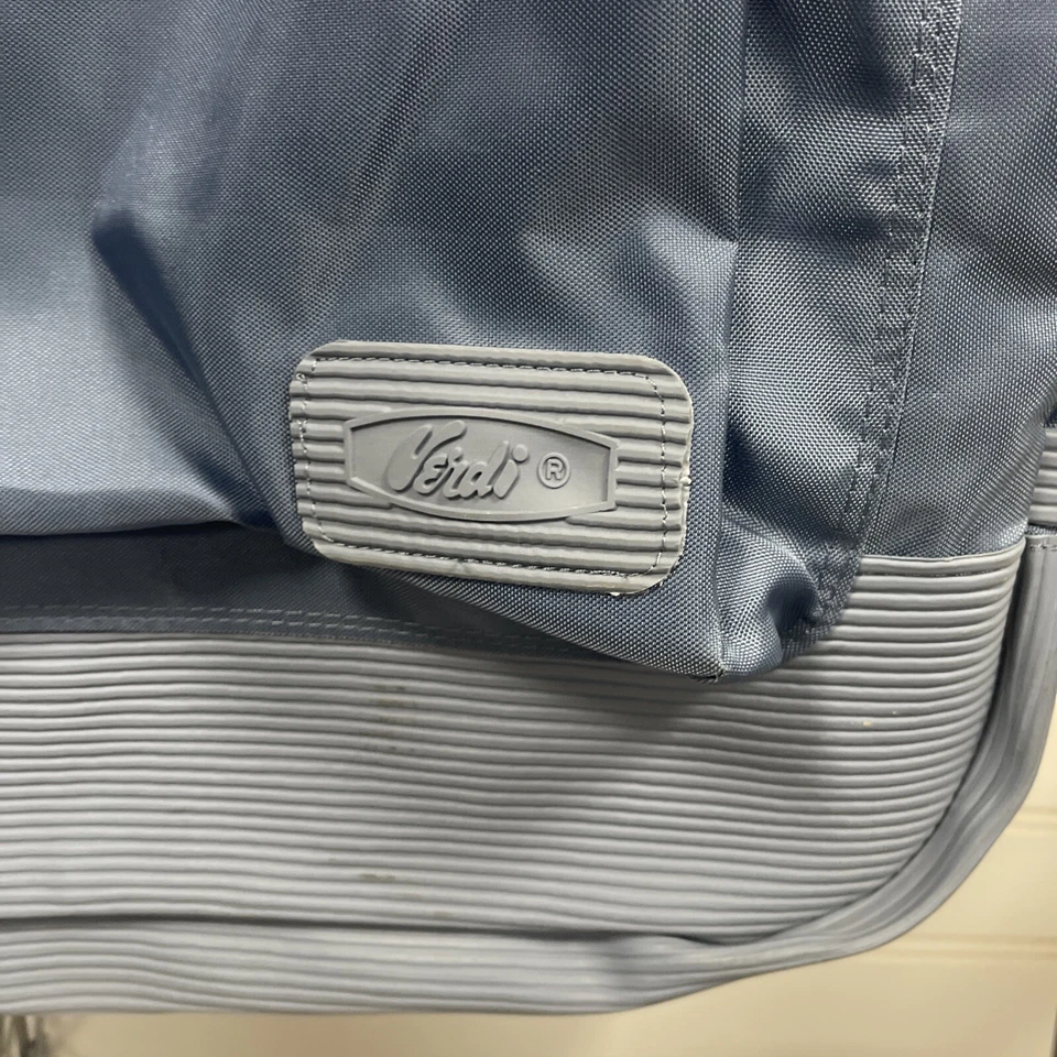 Estuche de viaje plegable vintage Verdi años 60 para hombre traje bolsa de ropa azul 24" x 44" grande Foto 3 de 4