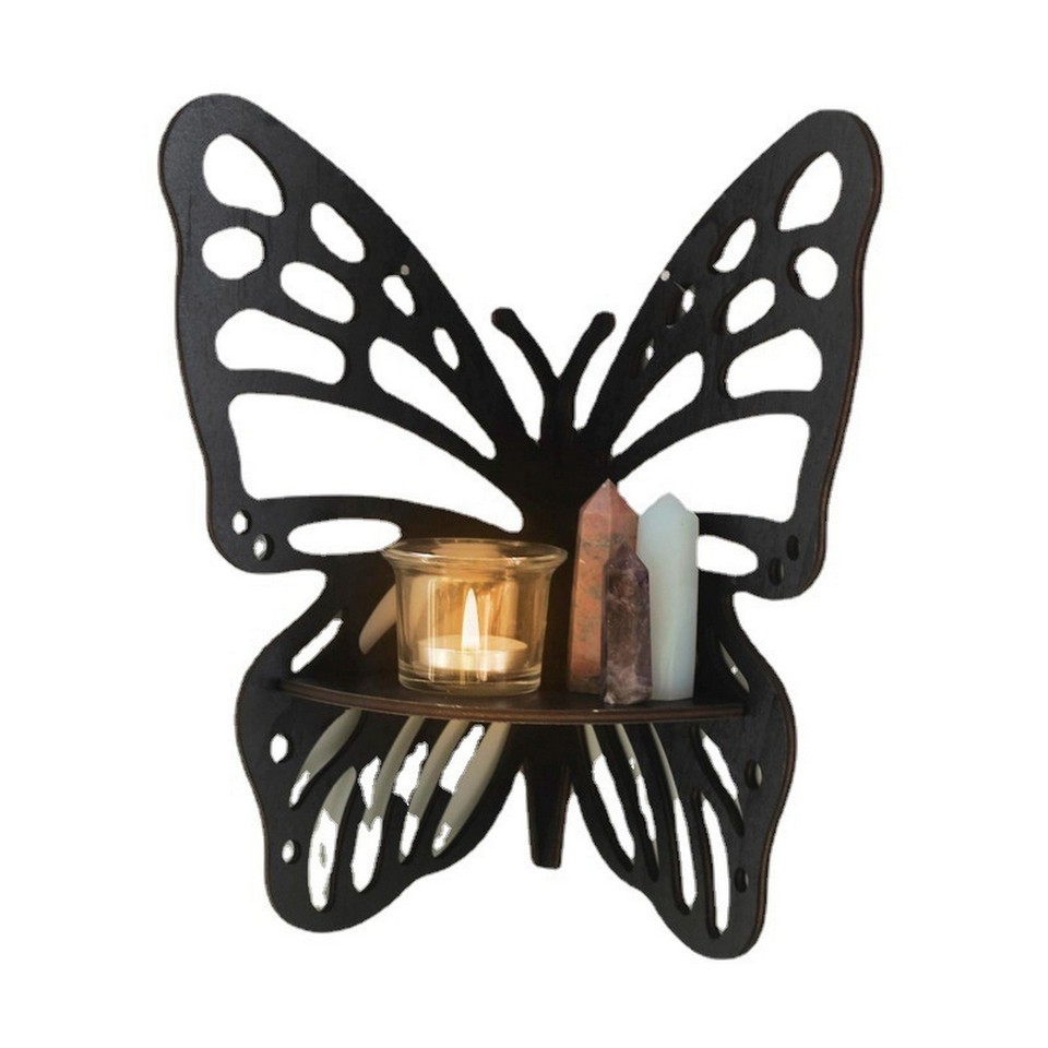 Decorative Corner Shelf Space Utilization Bohemian Butterfly Wall