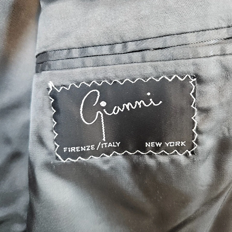 Gianni Men's Blazer Purple Size 42R 100% Worsted Wool Union Made Bright 1-Button - Image 4 of 4