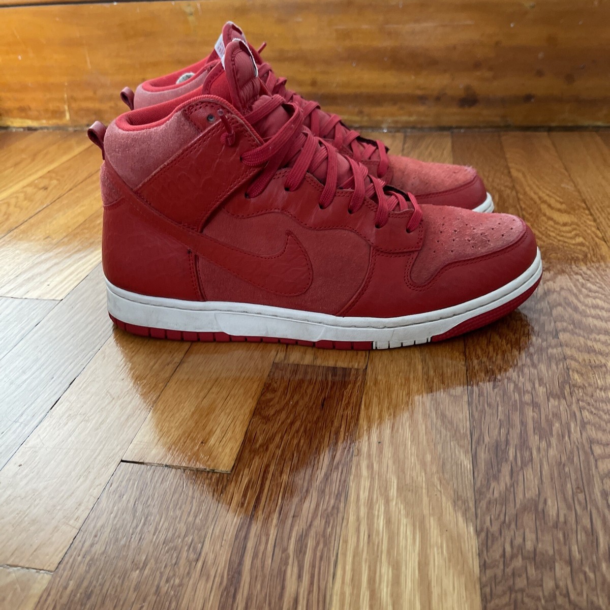 Nike Mens‎ Dunk Comfort Python Red 705433-600 Lace Up Sneakers Shoes Size 12 Nike Dunk CMFT Python Red Men main image 4