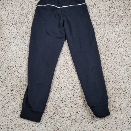 Nike Pants Girls Large Black White Logo Athletic Jogger Sweat Pant Gym 26x25 A5* - Picture 10 of 11