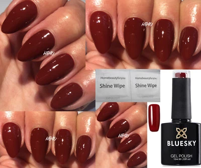 BLUESKY GEL NAIL POLISH RED RUST BROWN AUTUMN WINTER COLOR 63924 LED UV SOAK OFF