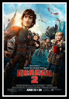 How To Train Your Dragon Alt Movie Poster Print Unframed