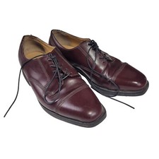 Dexter Men's Oxford Comfort Shoes Burgundy Brown Lace Up Dress Shoes Size 10W