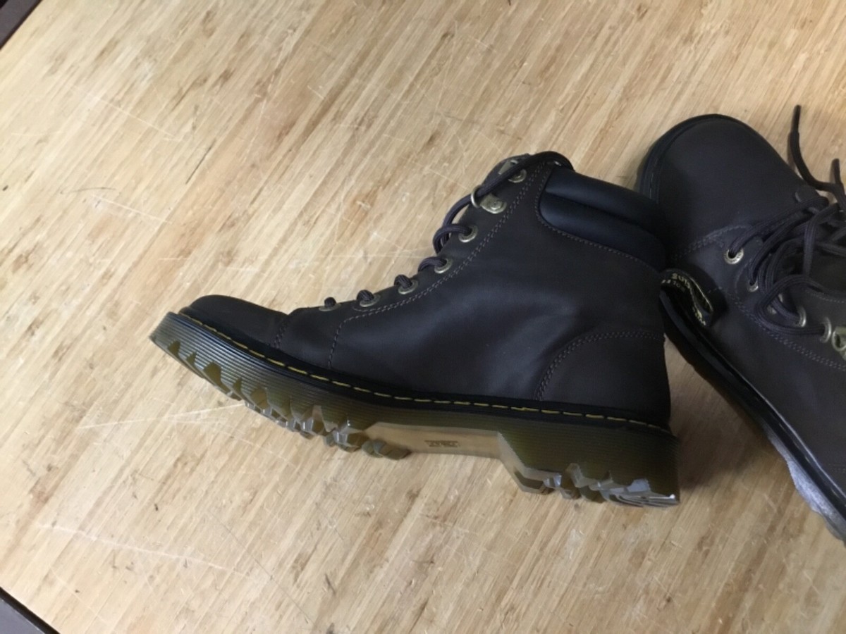 Martens FAORA Leather Lace Up Combat GOTH Boho Boots Brown Size EUC