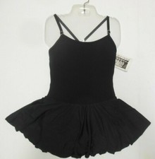 Black Camisole Dance dress fully frontlined strap detail child sizes