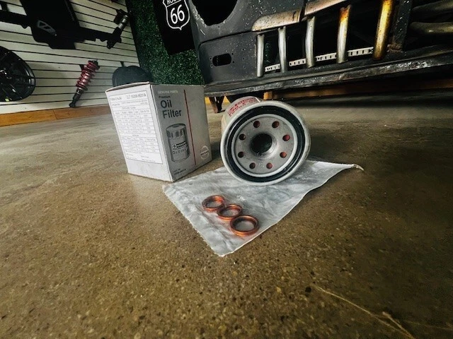 3 PC NEW Genuine Nissan Oil Filter + 3 pc Drain Plug genuine Nissan 15208-9E01A - Image 3 of 4