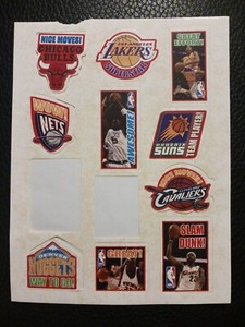 Vintage NBA STICKERS (10) RARE HTF