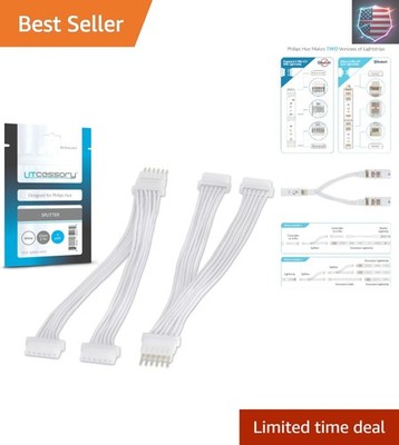 for Philips Hue, Solo Lightstrip 2 Pack, White - MICRO 6-PIN V4 / Solo Lights...