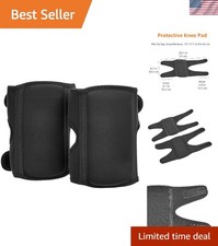 Heavy-Duty Waterproof Knee Pads, 8.5  , Adjustable Fit, 1 Pair - Black Comfort