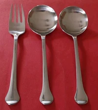 3pc Dansk KOBENHAVN Stainless 2 SERVING SPOONS & 1 FORK Korea Casserole Salad