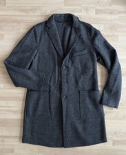 House of Paul Rosen Herren Eleganter Wollmantel Gr. 52 Dunkelgrau Neu Ungetragen
