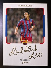 2025 Daka FC Barcelona Team Set Soccer Printed Autograph - Ronaldinho No.3
