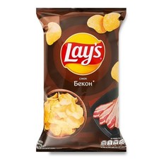 5 Pack Lays Bacon Flavor Potato Chips 120g Each