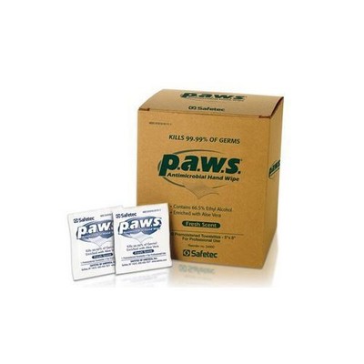 P.A.W.S. Ethyl Alcohol Scented Hand Sanitizing Wipe Individual Packet 600 Wipes
