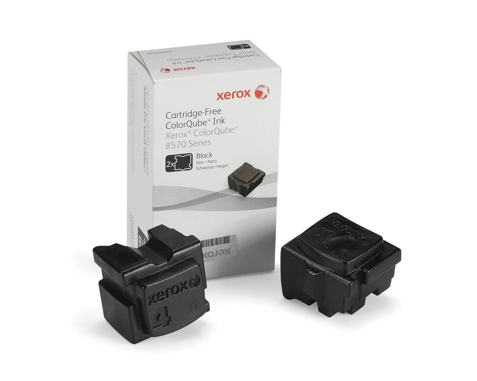 GENUINE XEROX ColorQube 8570 8580 Black 108R00934 Cubes Inks 2 Pack - Image 1 of 1