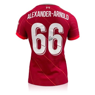 Von Trent Alexander-Arnold signiertes Liverpool-Trikot 2021-22
