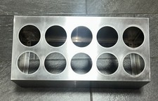 Countertop Stainless Steel 10 Cylinder Flatware Organizer     