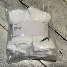 Nike Everyday Cushion Crew Socks Unisex Nike Socks Size 6-8  Pack of 6  NWT