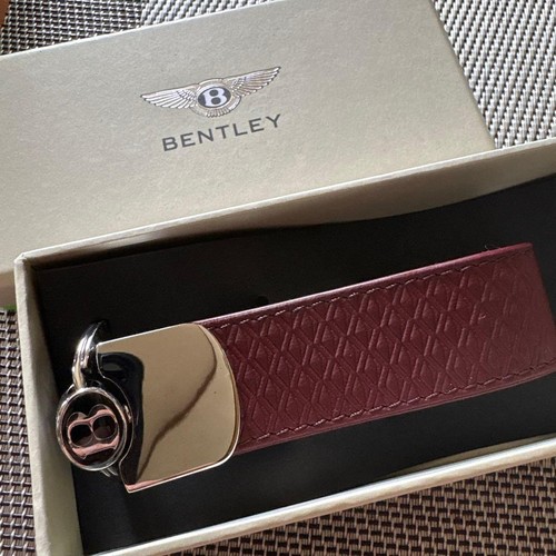 New item: BENTLEY Leather Keychain Key Ring key fob Rare Japan Unused gift