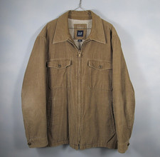 Vintage Gap Jacket Corduroy Sherpa Quilted Trucker Barn Chore Mens XL Tan