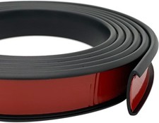 Black U Shape Plywood Edge Banding Fit 3/4" Edge Desk Protector Self-Adhesive
