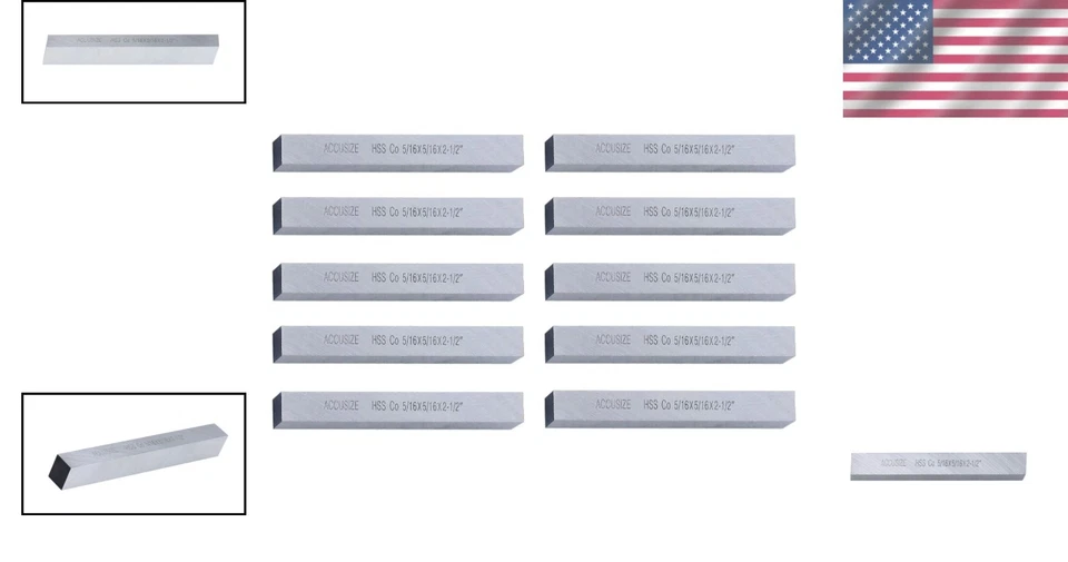 High-Speed Steel Lathe Tool Bits, Pack of 10 - Image 2 of 4