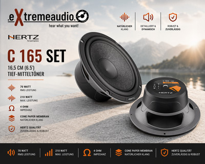 Hertz C 165 SET WOOFER 165mm 16cm Tiefmitteltöner aus der Cento Serie 1 Paar