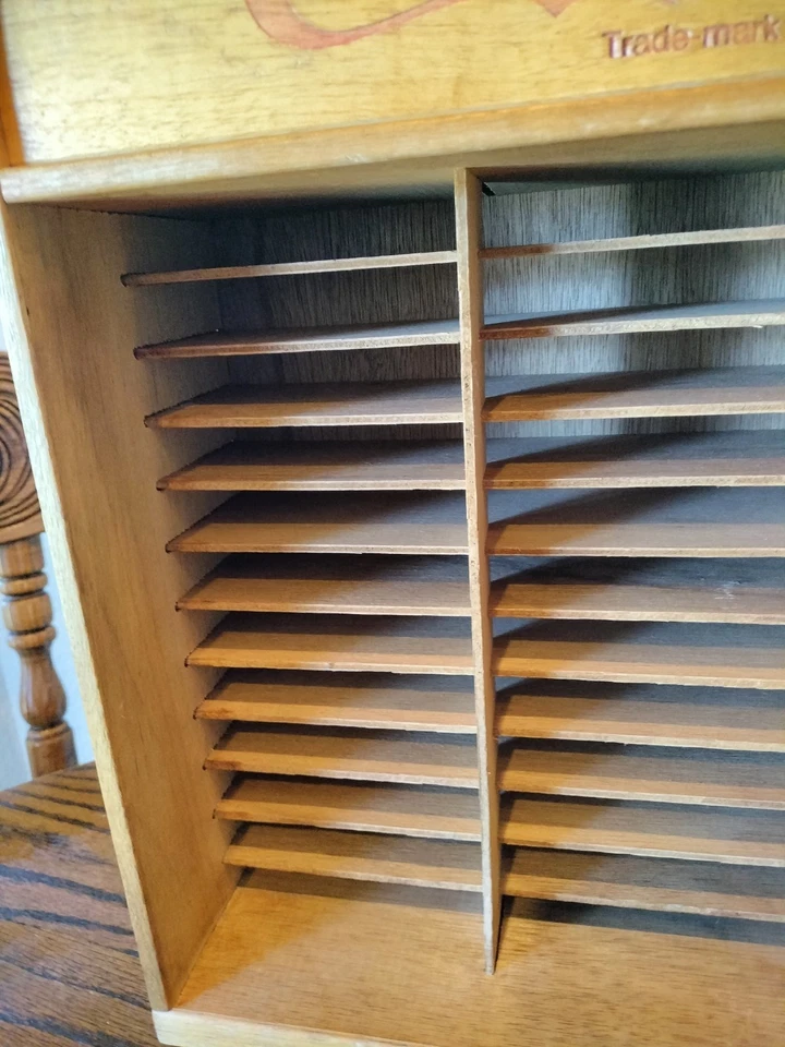 Vintage Editions Coca Cola Wooden Cassette Tape Holder w Sliding Top Compartment - Image 2 of 4